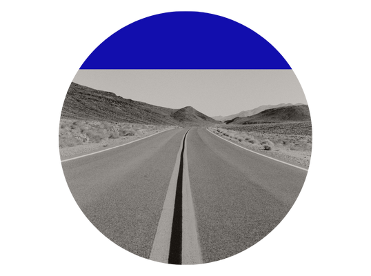 Open road with blue horizon